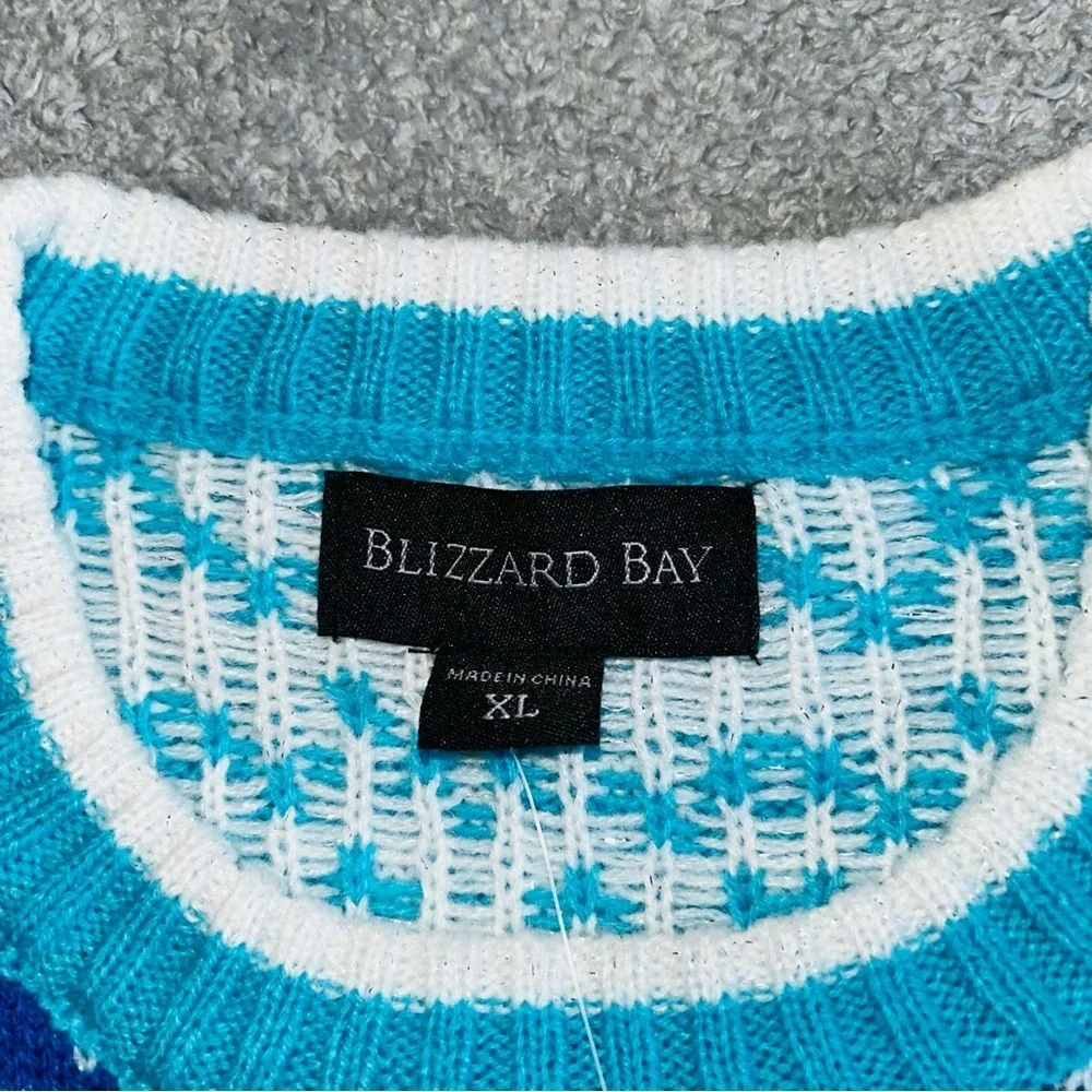 Men's Blue Dinosaur Holiday Sweater